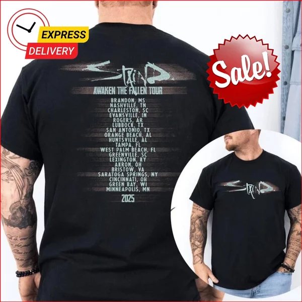 Staind Awaken The Fallen Tour 2025 T-Shirt Gift For Fan-image
