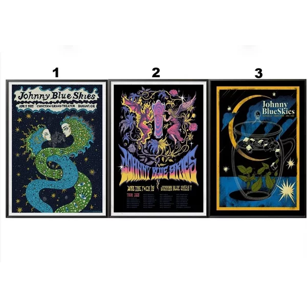 Johnny Blue Skies Concert Poster 2025, Music Poster 2025! Hot-image