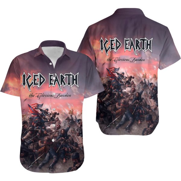 Iced Earth The Glorious Burden Album Cover Hawaiian Shirt-image
