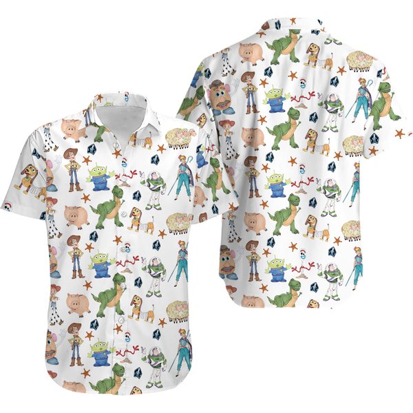 Personalize Disneyyy Characters Hawaiian Shirts And Shorts-image