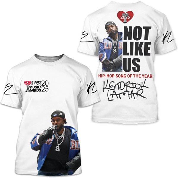 Kendrick Lamar Not Like Us Hip-Hop Song Of The Year 2025 3D T-Shirt-image
