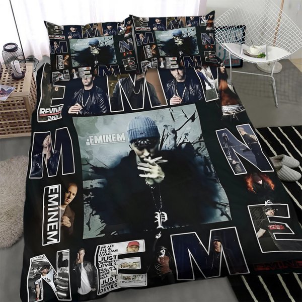 Eminem Hip-Hop Singer Bedding Sets, Gifts For Fan-image