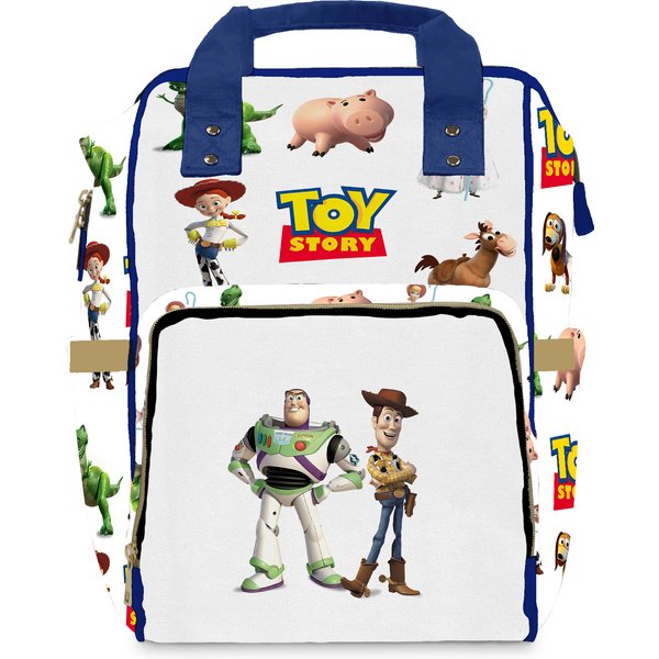 Toy Stories Diaper Backpack - Buzz & Woodyy Nylon Bag-image