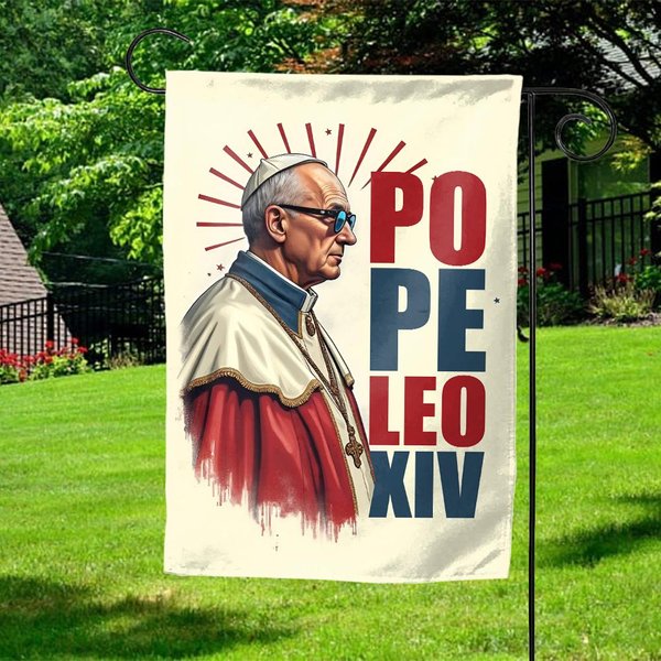 Pope Leo Xiv First American Pope Flag-image