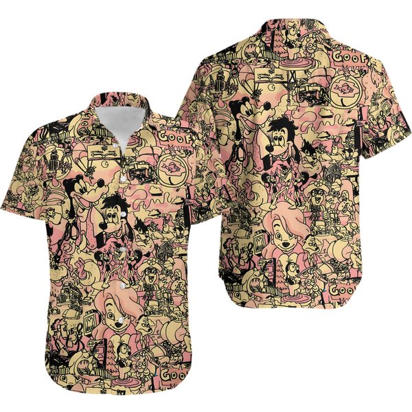 Goofyy Movie Hawaiian Shirt, Disneyyy Retro Aloha Shirt, Max And Goofyy Summer Shirt-image