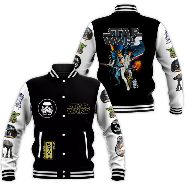 Starr Warss Characters Baseball Jacket-image
