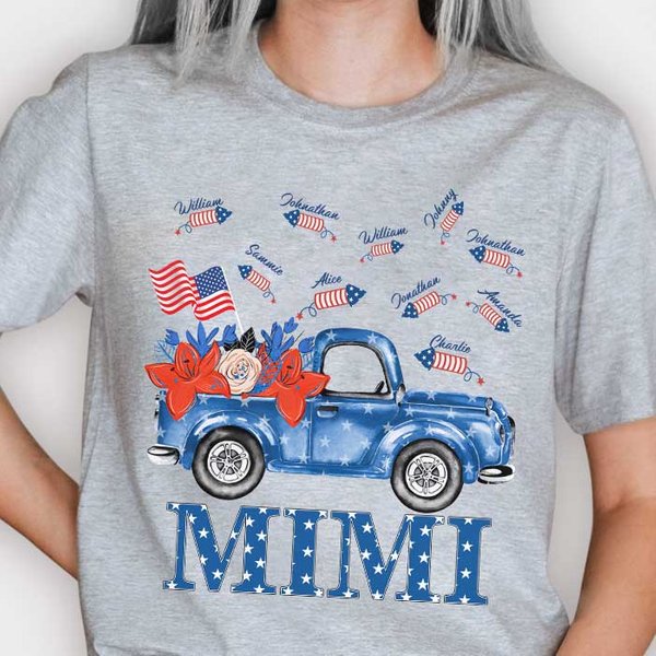 Nana Firecracker - Gift For 4Th Of July - Personalized Unisex T-Shirt-image
