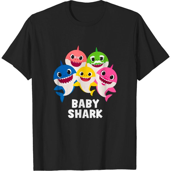 Pinkfong Baby Shark Family T-Shirt - Fun & Colorful Kids' Apparel-image