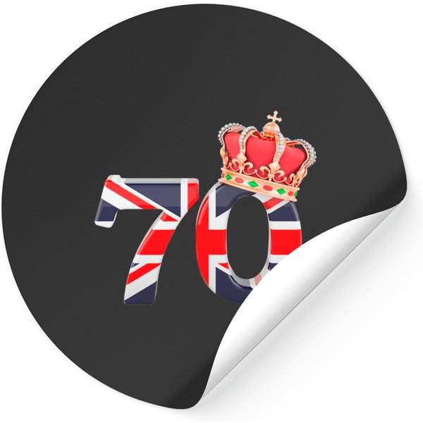 Queen Elizabeth Ii Platinum Jubilee 2022 Celibration Official Emblem Stickers Union Jack Royal Crown The Queen's Stickers-image
