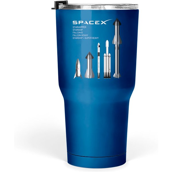 Spacex Rockets - Starship, Falcon Heavy, Falcon 9 Tumblers 30 Oz