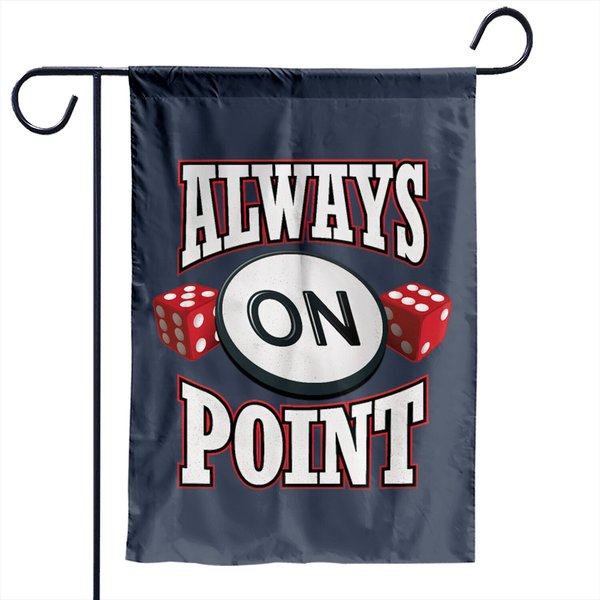 Craps Player Dice Roller On Point Casino Gambling Garden Flags-image