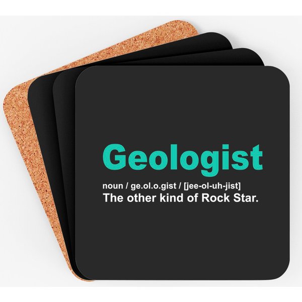 Geologist Rock Star Definition Funny Geology Gifts Gneiss Coasters
