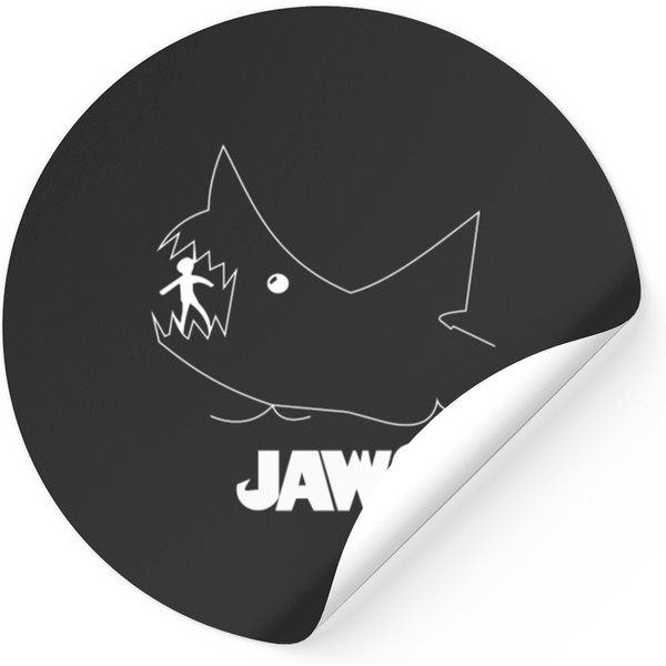 Jaws Chalk Board Movie Stickers-image