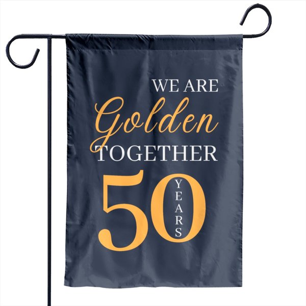 50th Golden Marriage Anniversary Garden Flags