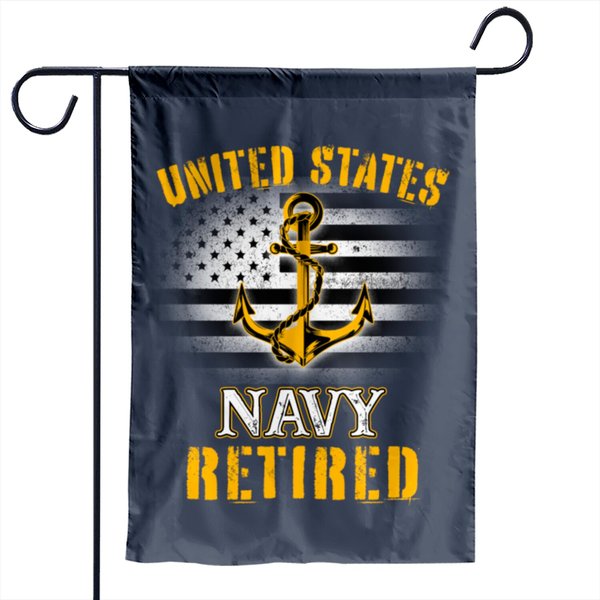 United States Navy Retired Garden Flags