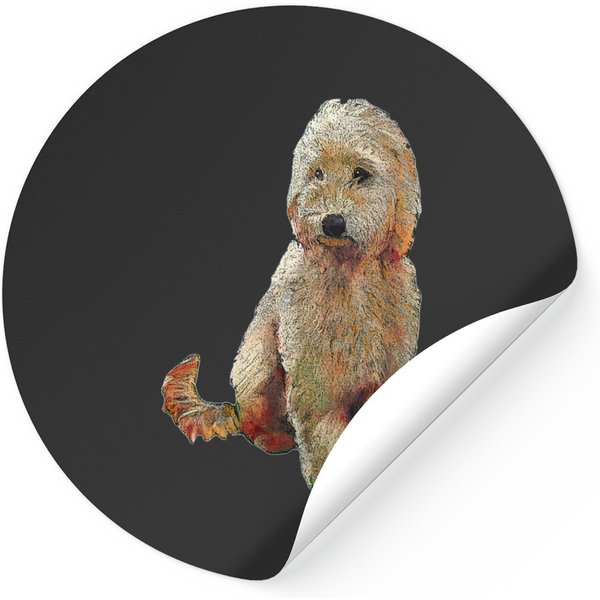Golden Doodle Dog Stickers-image