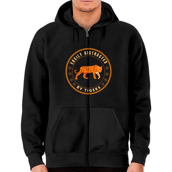 Easily Distracted By Tigers - Easily Distracted By Tigers - Zip Hoodies-image