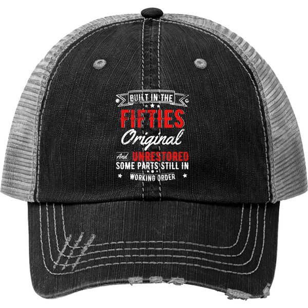 Built In The 50S Original Parts Trucker Hat - Funny Birthday Gift-image