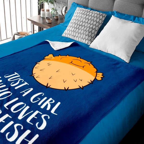 Just A Girl Who Loves Pufferfish Funny Pufferfish