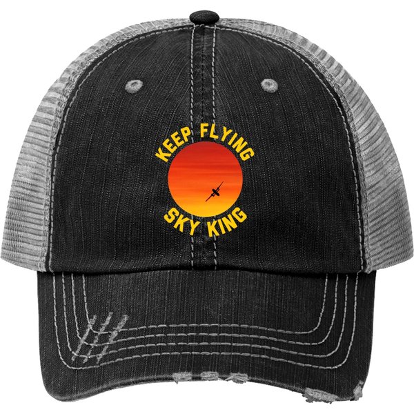 Keep Flying Sky King Trucker Hats-image
