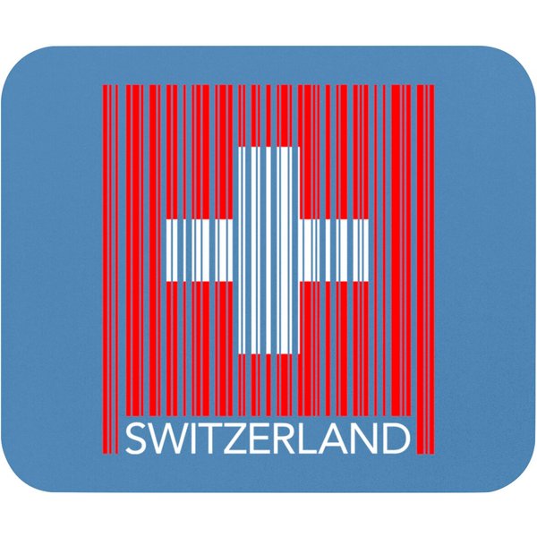 Switzerland Flag Barcode - Switzerland Flag - Mouse Pads-image