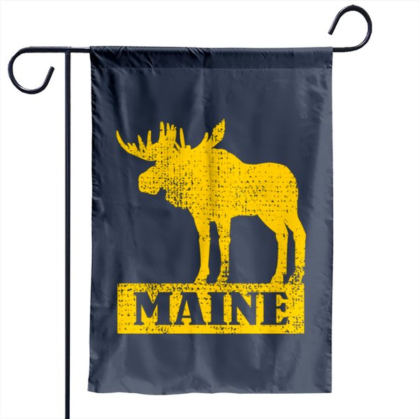 Maine Moose Garden Flags-image