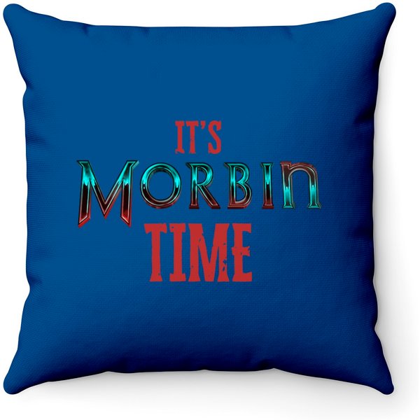It's Morbin Time Throw Pillows, Morbius Throw Pillows-image
