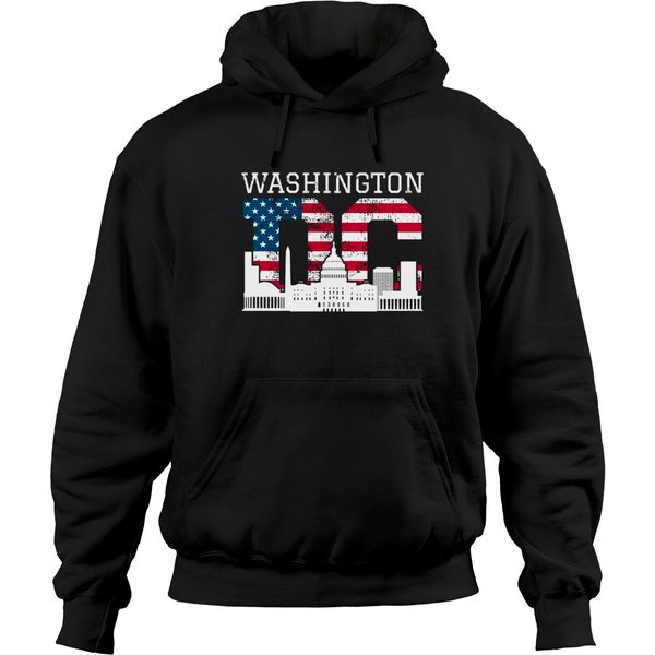 Washington Dc Capitol Hill Usa Flag Souvenir Hoodies