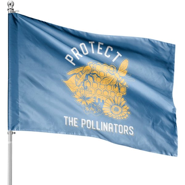 Protect The Pollinators House Flags-image