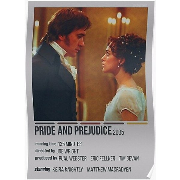 Pride And Prejudice Movie, Pride And Prejudice Film. Premium Matte Vertical Poster-image