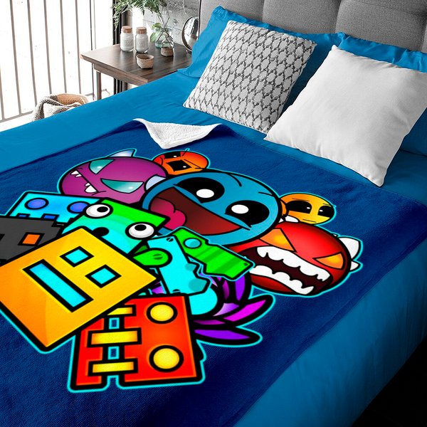 Geometry Dash Old School Gaming Baby Blankets-image