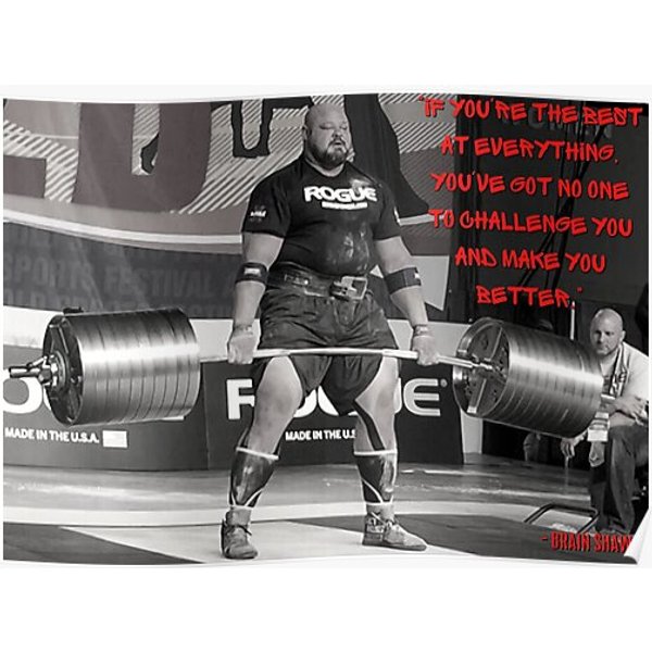 Brian Shaw - Challenge You Quote Premium Matte Vertical Poster-image