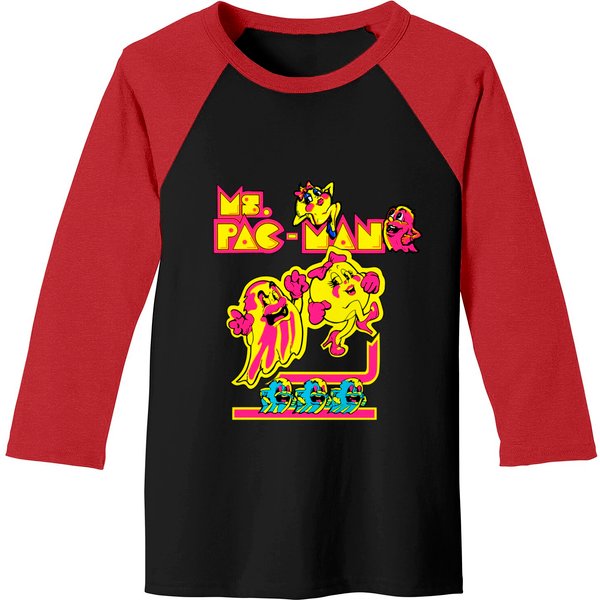 Mrs. Pac-Man Unisex Gift For You Baseball Tees-image