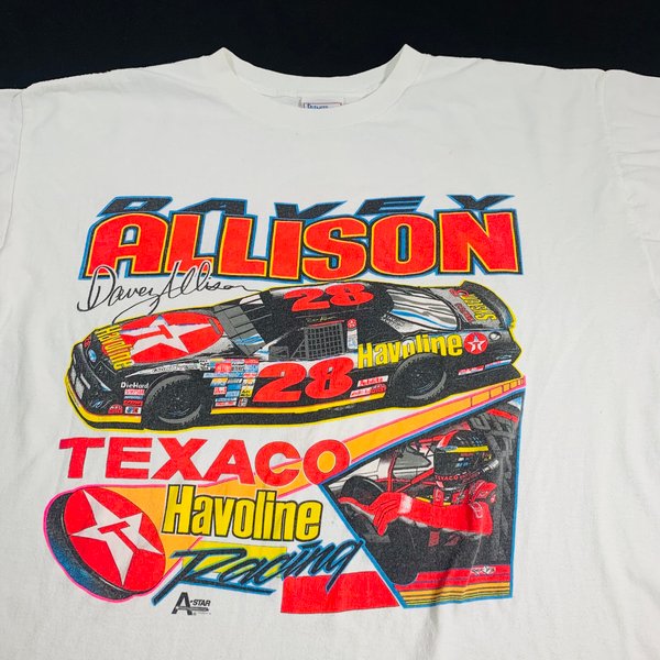 Vintage 90S Davey Allison Texaco Havoline T-Shirt-image