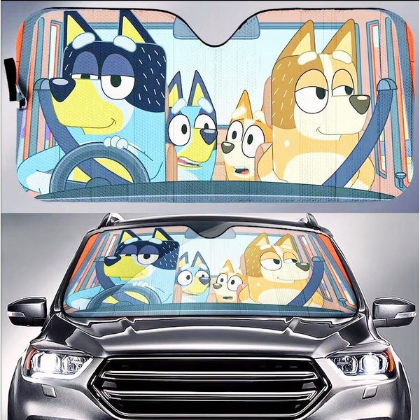 Blueydad Auto Sunshade Car, Cartoon Auto Sunshade