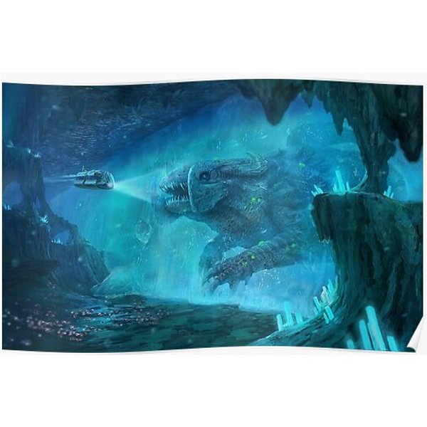 Subnautica Huge Sea Creature Premium Matte Vertical Poster-image