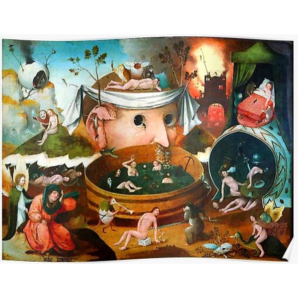The Vision Of Tondal Hieronymus Bosch Premium Matte Vertical Poster-image