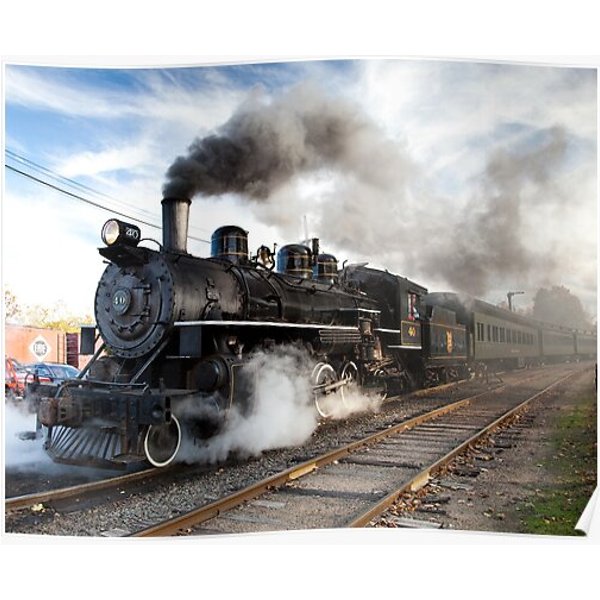 Steam Train Vintage Premium Matte Vertical Poster-image