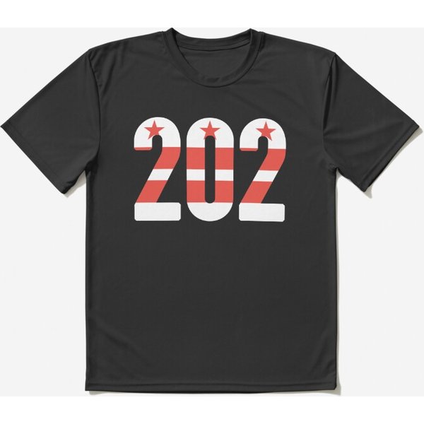 202 Area Code - Washington Dc Flag | Active T-Shirt-image