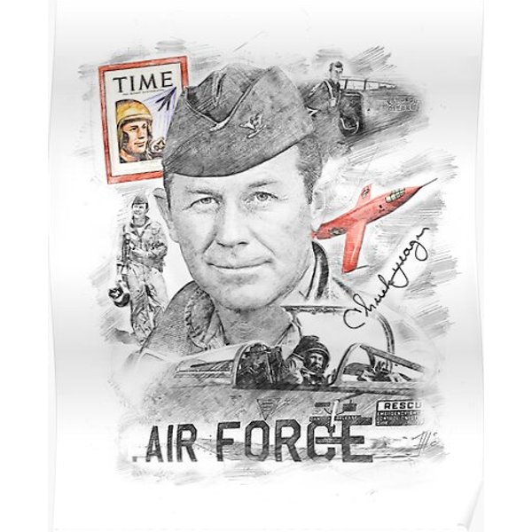 Chuck Yeager Premium Matte Vertical Poster-image