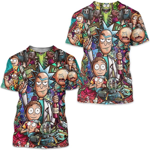 T-Shirt Rick And Mo.Rt.Y Anime Cartoon Funny-image