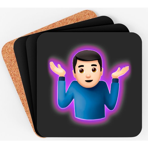 Man Shrugging Emoji Coasters