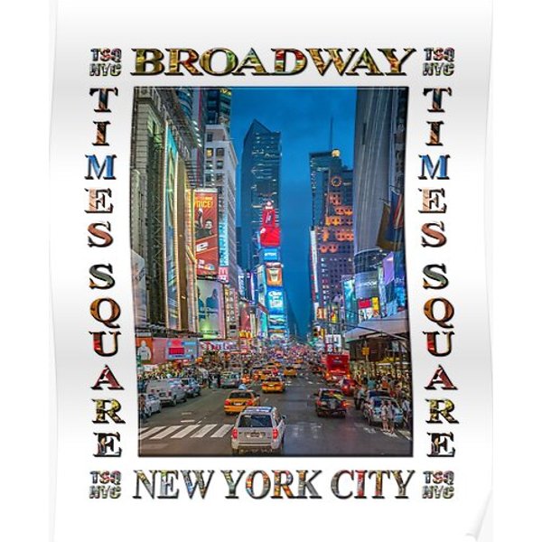 Times Square And Broadway Premium Matte Vertical Poster-image
