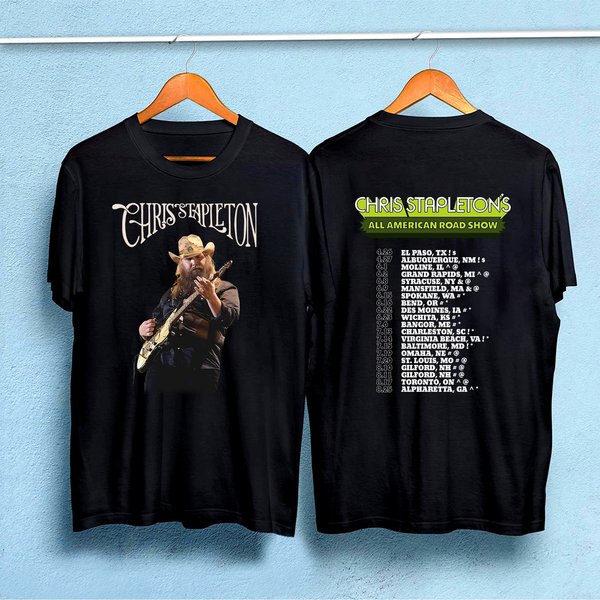 2 Sided Chris Stapleton All American Road Show Tour 2023 Shirt-image