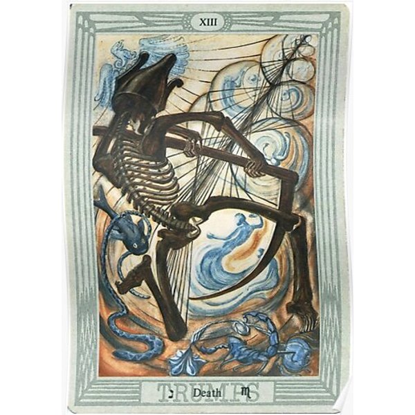 Thoth Tarot / The Death / Aleister Crowley Premium Matte Vertical Poster-image