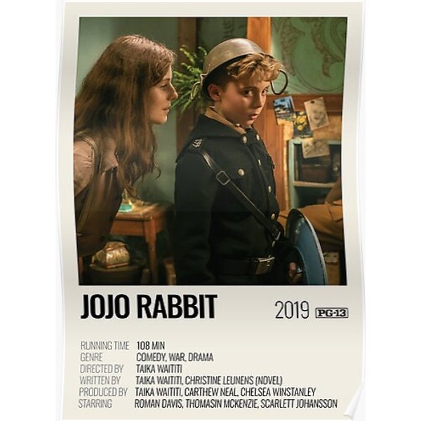 Jojo Rabbit (2019) Movie Poster Premium Matte Vertical Poster-image