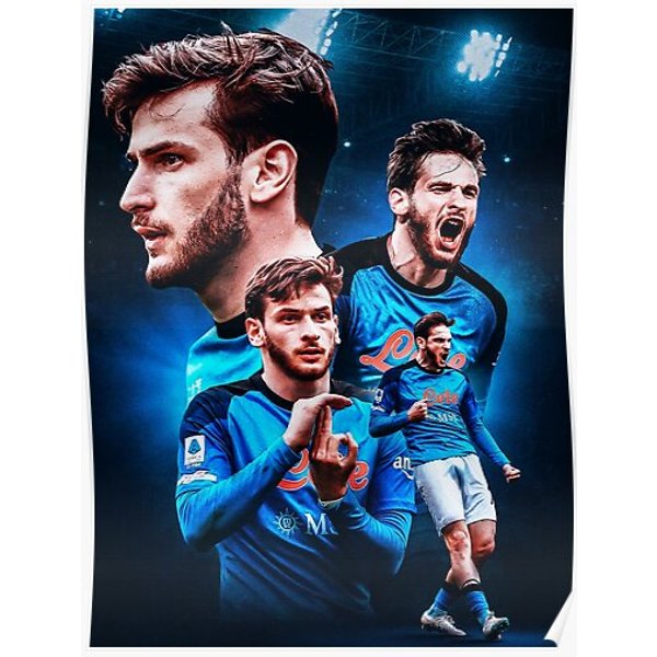 Khvicha Kvaratskhelia Goal Celebration Premium Matte Vertical Poster-image