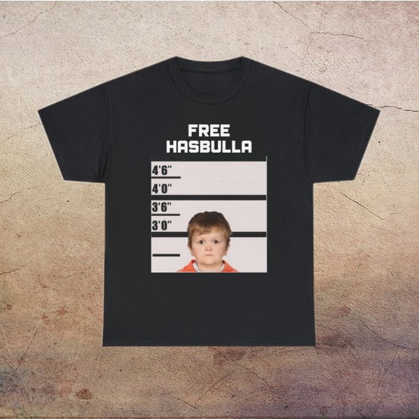 Free Hasbulla Mugshot Meme T-Shirt-image