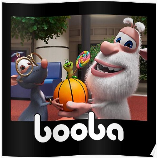 Rat And Caterpillar Of Booba Cartoon Premium Matte Vertical Poster-image