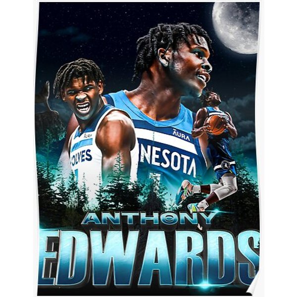 Anthony Edwards 1 Basketball Premium Matte Vertical Poster-image